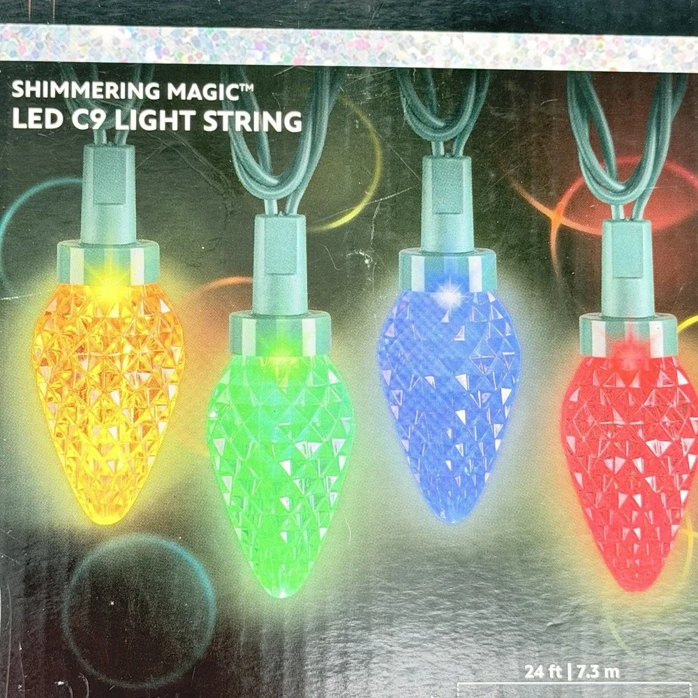 Disney Magic Holiday Shimmering LED C9 Light String 25 Multicolor Lights 24 Ft